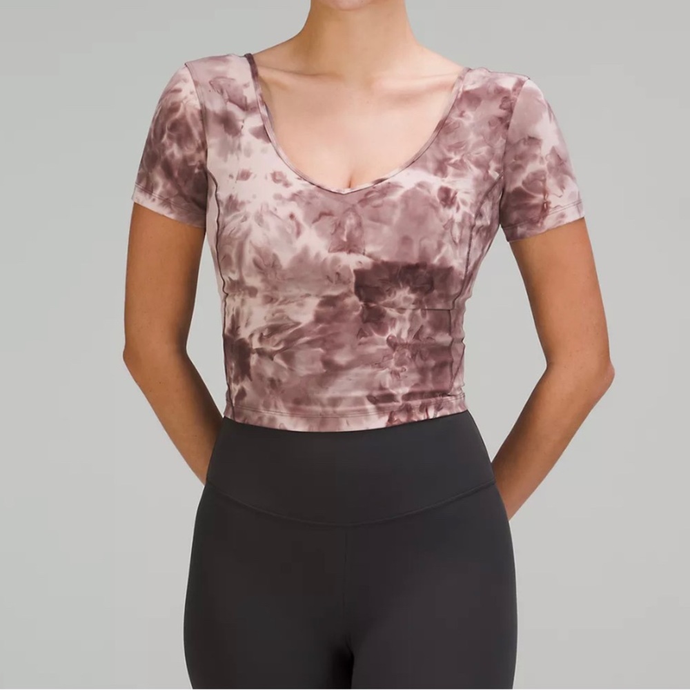 Lululemon Align T-Shirt NWT Size 12 (Large). Diamond Dye Mink Bery Lunar Rock